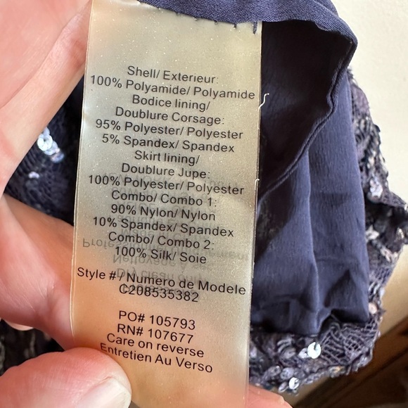 Alice + Olivia "ELISE" Sequin Lace Peplum  Cocktail Dress Above Knee‎ Size 8 - Picture 2 of 11